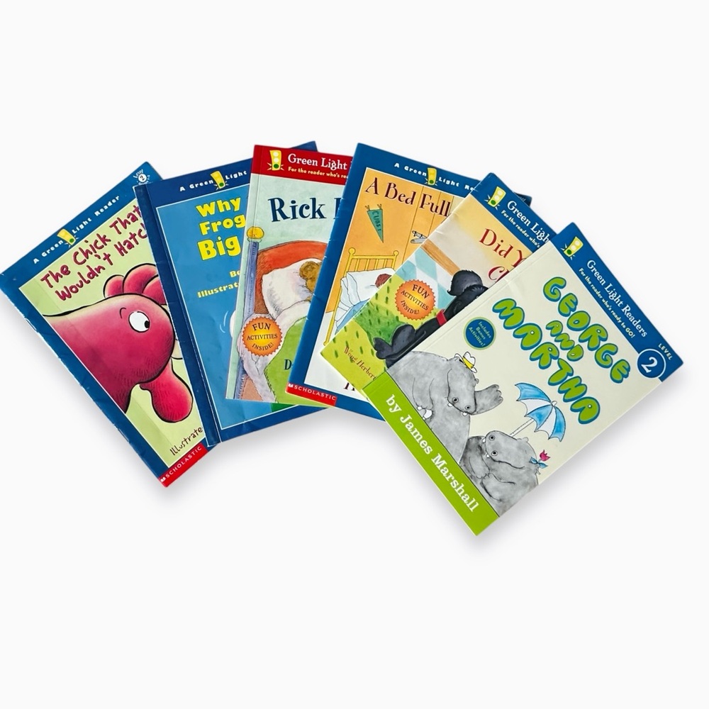 Scholastic Green Light Readers Lot of 6 Level 1 & 2 Early Readers Books
